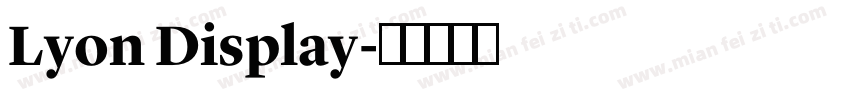 Lyon Display字体转换